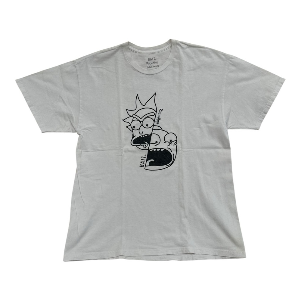 Bait Rick & Morty White Graphic Tee - Size Large